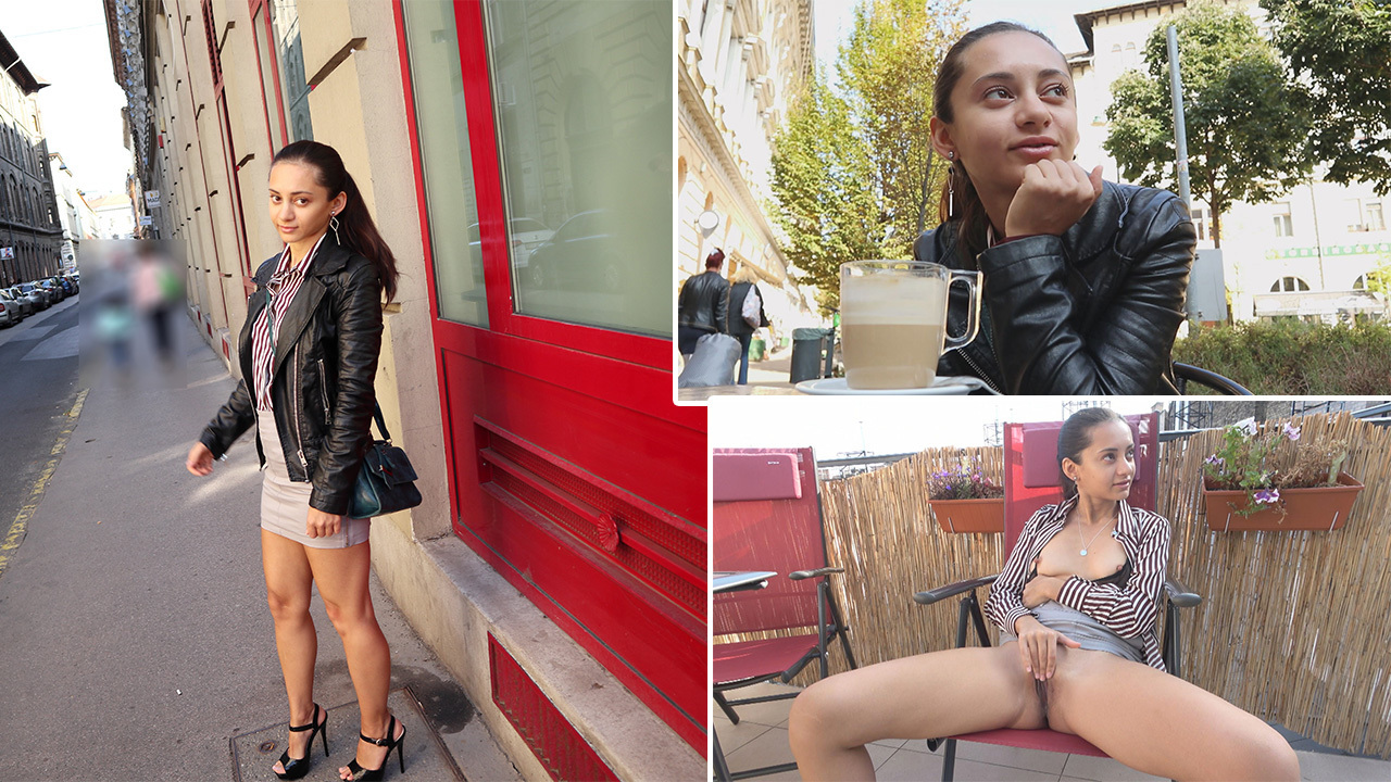 Russian Pretty Girl, Masturbate at Balcony