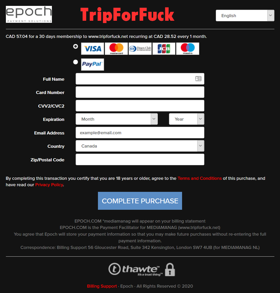 Sign Up Tripforfuck